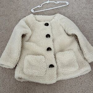 Hanna Andersson Cream Kids Sherpa Jacket